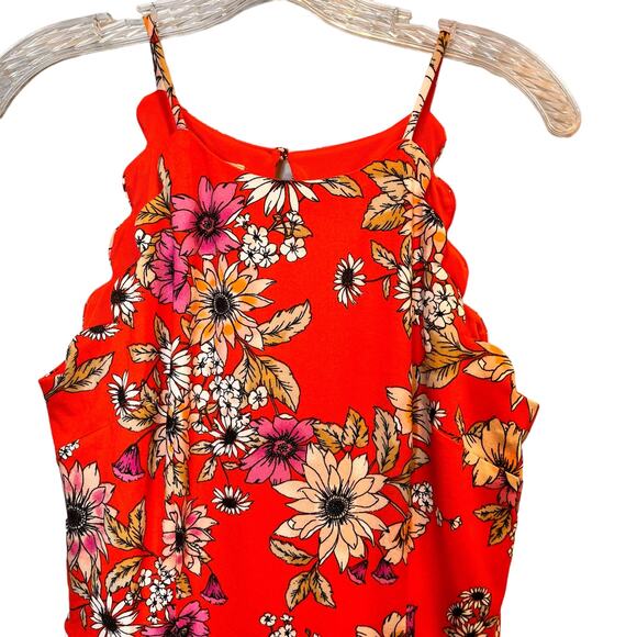 The General Good Scalloped Floral Sleeveless Dress Women's Size M - Picture 3 of 8